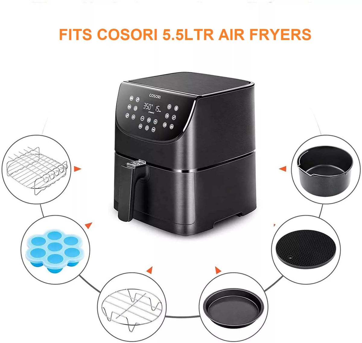 Cosori Air Fryer Accessories for 5.5Ltr Air Fryers - RIBI Malta