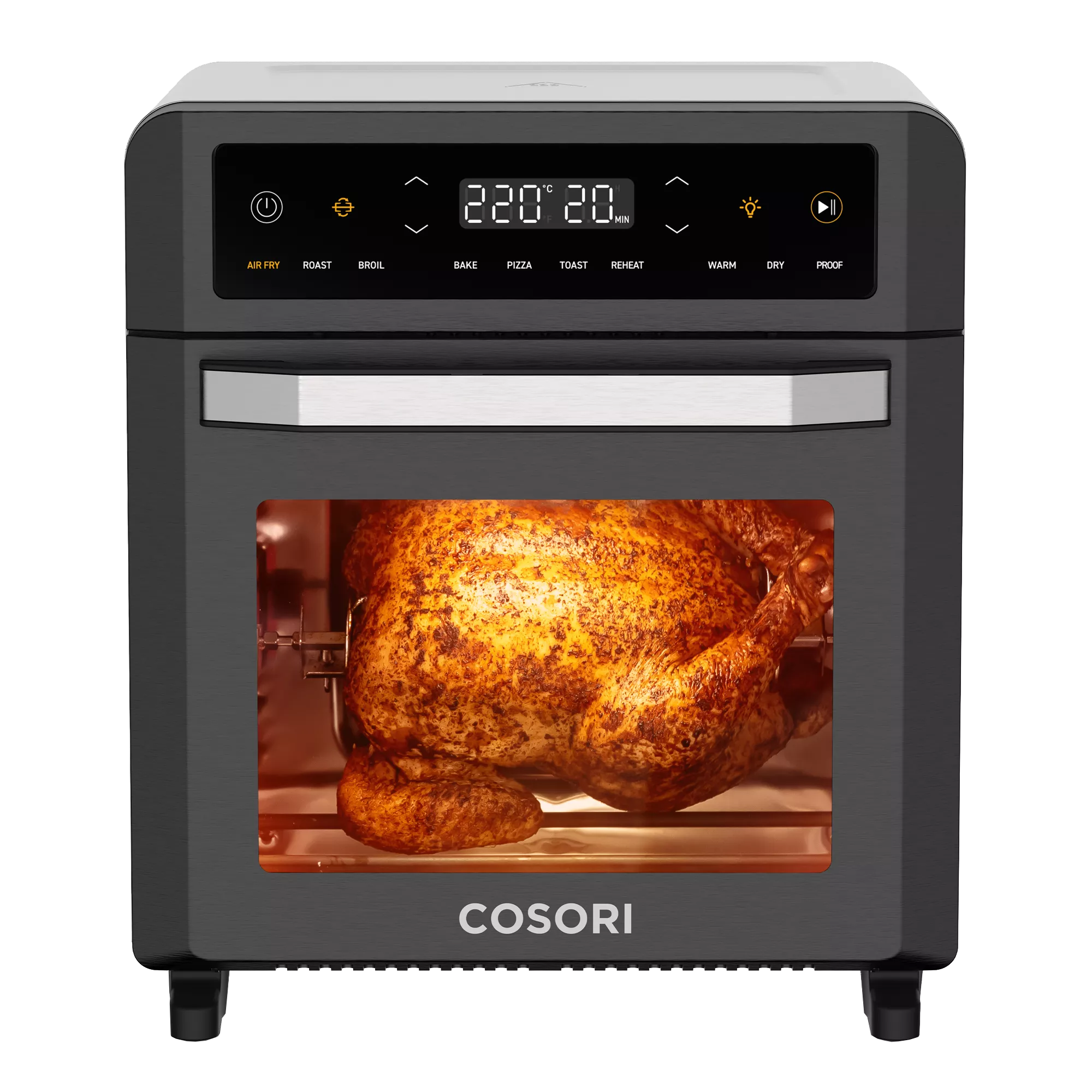  COSORI Smart 12-in-1 Air Fryer Toaster Oven Combo, Airfryer  Convection Oven Countertop, Bake, Roast, Reheat, Broiler, Dehydrate, 75  Recipes & 3 Accessories, 26QT, Black-Stainless Steel: Home & Kitchen